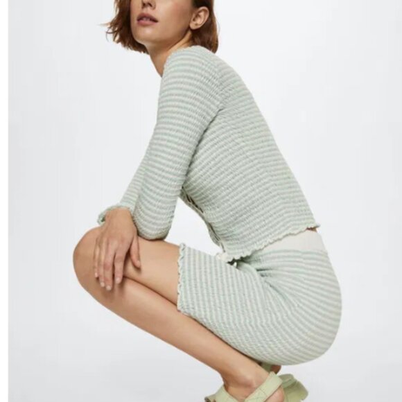 Mango Zinny Cardigan in Aqua Size Small NWT - Picture 5 of 13